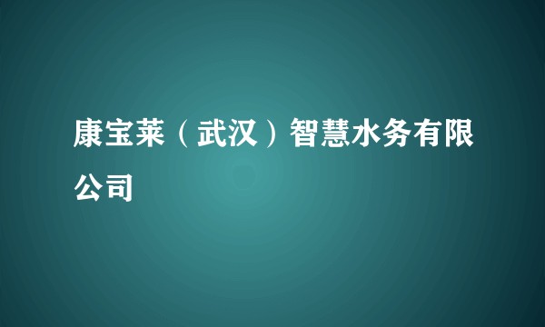 康宝莱（武汉）智慧水务有限公司