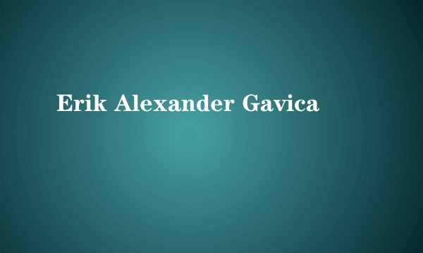 Erik Alexander Gavica