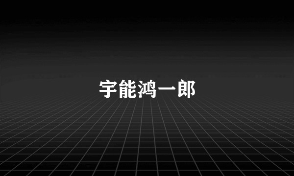 宇能鸿一郎