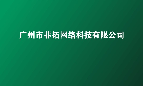 广州市菲拓网络科技有限公司