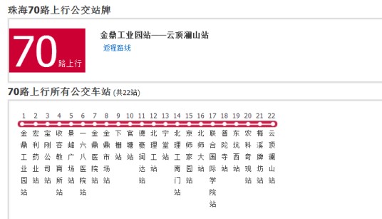 珠海公交70路