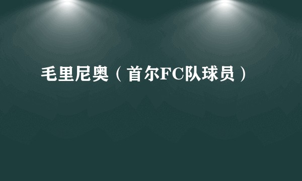 毛里尼奥（首尔FC队球员）