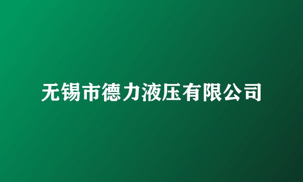 无锡市德力液压有限公司