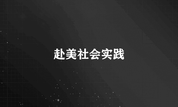 赴美社会实践