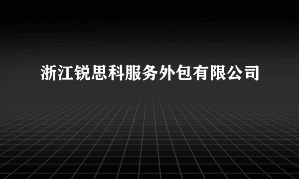 浙江锐思科服务外包有限公司
