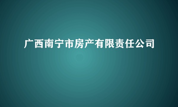 广西南宁市房产有限责任公司