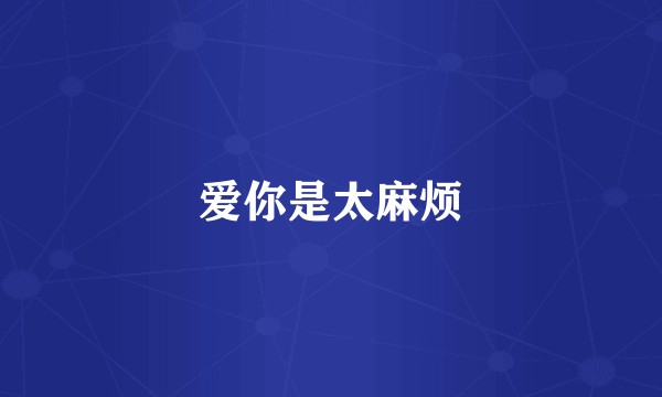 爱你是太麻烦