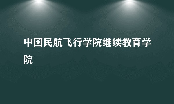中国民航飞行学院继续教育学院