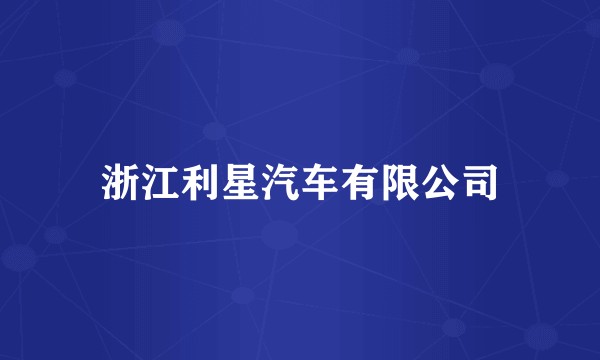 浙江利星汽车有限公司