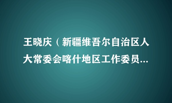 王晓庆（新疆维吾尔自治区人大常委会喀什地区工作委员会原委员）