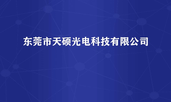 东莞市天硕光电科技有限公司