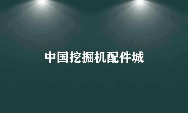 中国挖掘机配件城
