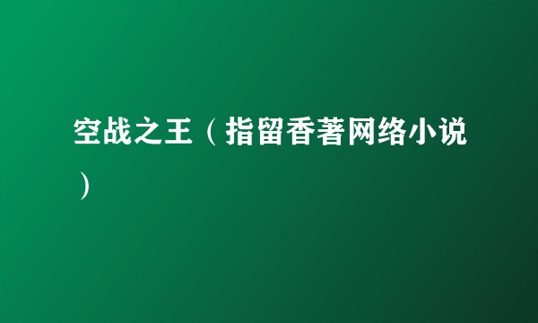 空战之王（指留香著网络小说）