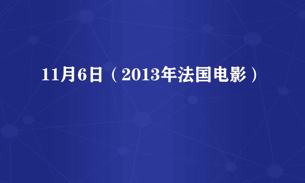 11月6日（2013年法国电影）