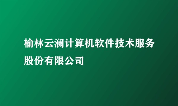 榆林云澜计算机软件技术服务股份有限公司