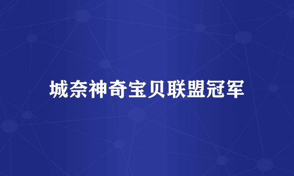 城奈神奇宝贝联盟冠军