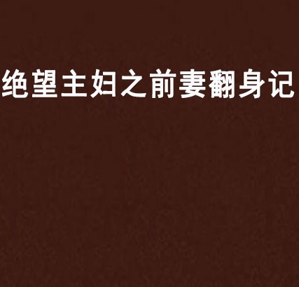 绝望主妇之前妻翻身记