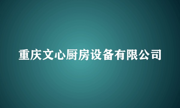 重庆文心厨房设备有限公司