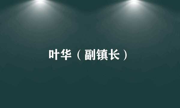 叶华（副镇长）