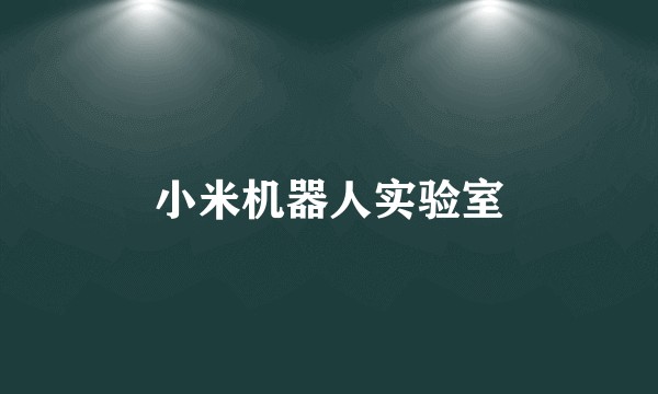 小米机器人实验室