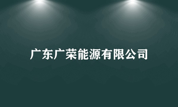 广东广荣能源有限公司