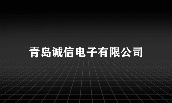 青岛诚信电子有限公司