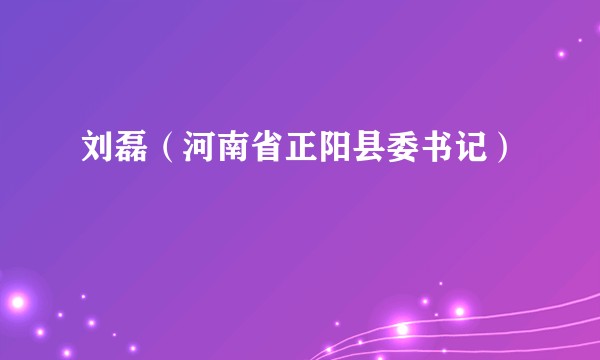 刘磊（河南省正阳县委书记）