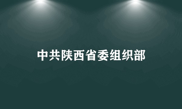 中共陕西省委组织部