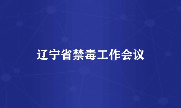 辽宁省禁毒工作会议