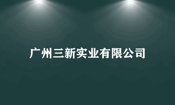 广州三新实业有限公司