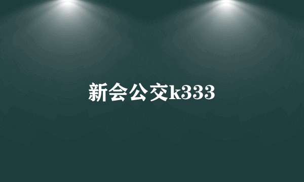 新会公交k333