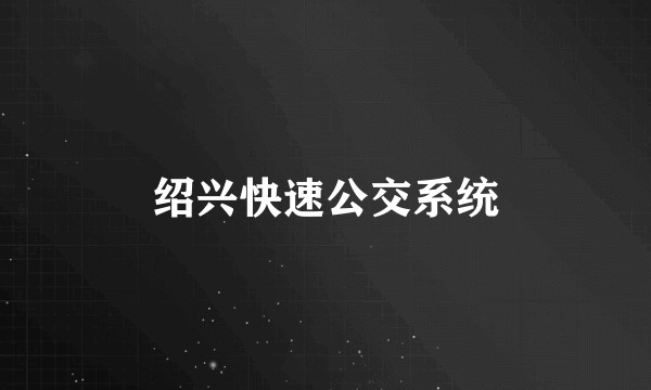 绍兴快速公交系统