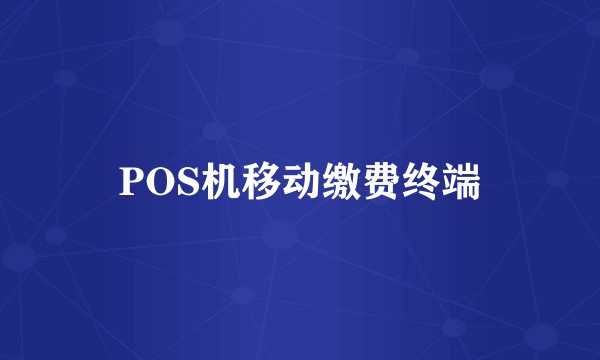 POS机移动缴费终端