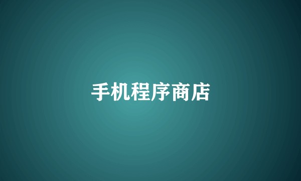 手机程序商店