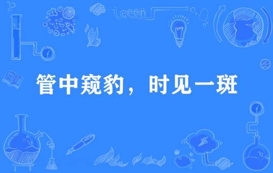 管中窥豹，时见一斑