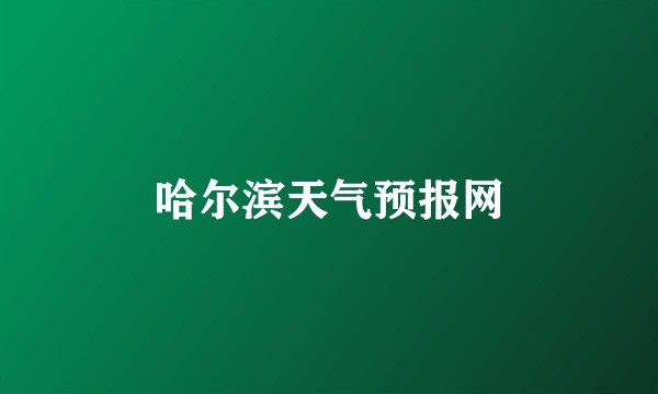 哈尔滨天气预报网