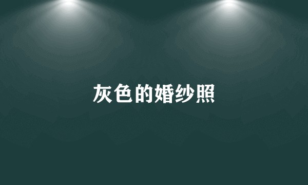 灰色的婚纱照