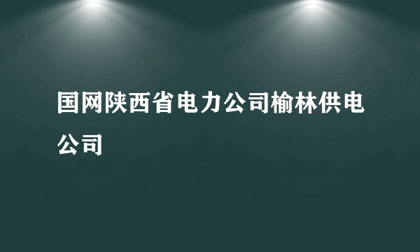 国网陕西省电力公司榆林供电公司