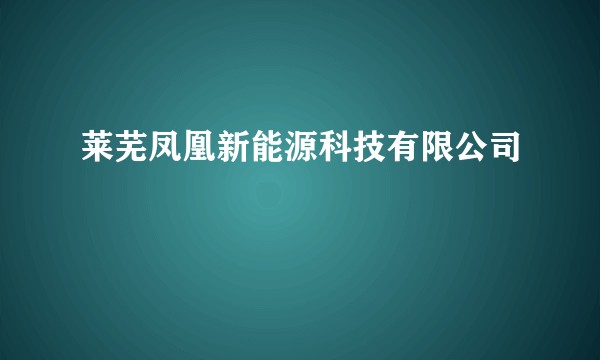 莱芜凤凰新能源科技有限公司