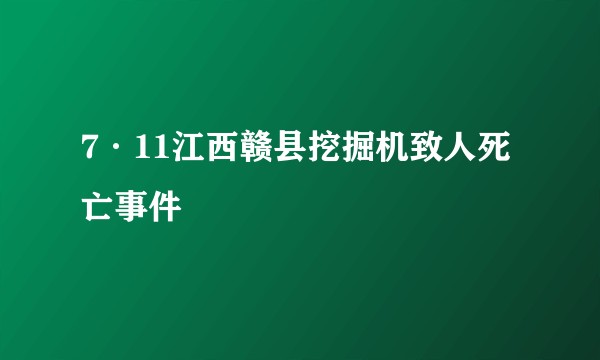 7·11江西赣县挖掘机致人死亡事件