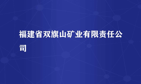 福建省双旗山矿业有限责任公司