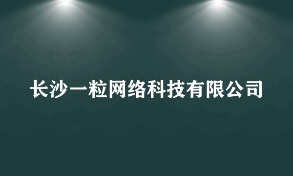 长沙一粒网络科技有限公司