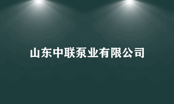 山东中联泵业有限公司