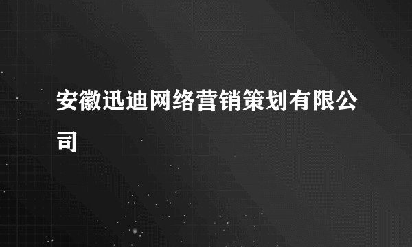 安徽迅迪网络营销策划有限公司