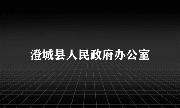 澄城县人民政府办公室