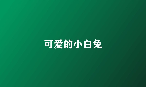 可爱的小白兔