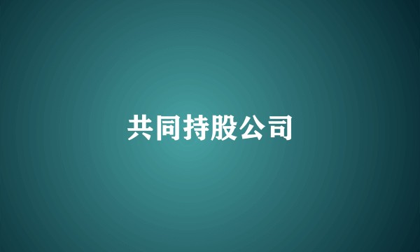 共同持股公司