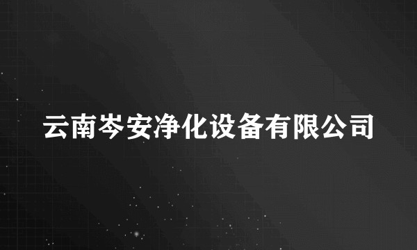 云南岑安净化设备有限公司