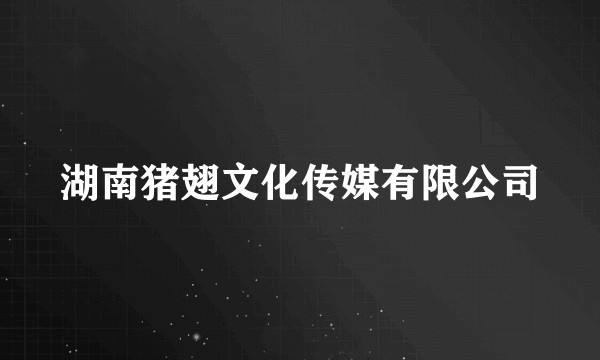 湖南猪翅文化传媒有限公司