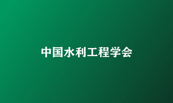中国水利工程学会